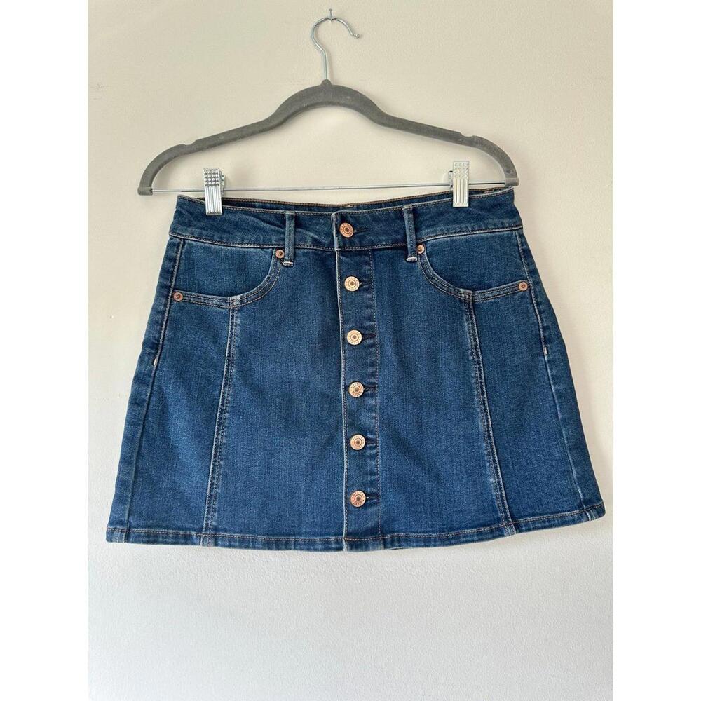 American Eagle Outfitters Blue A-Line Denim Mini Skirt